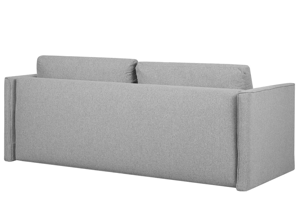 Sofa Bed 3 Seater Fabric Light Grey with Storage Charleah