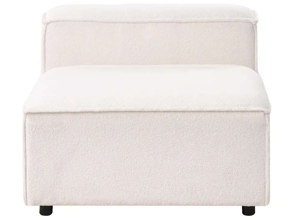 Modular Corner Sofa 5 Seater Boucle Off-White Left Hand Oakham