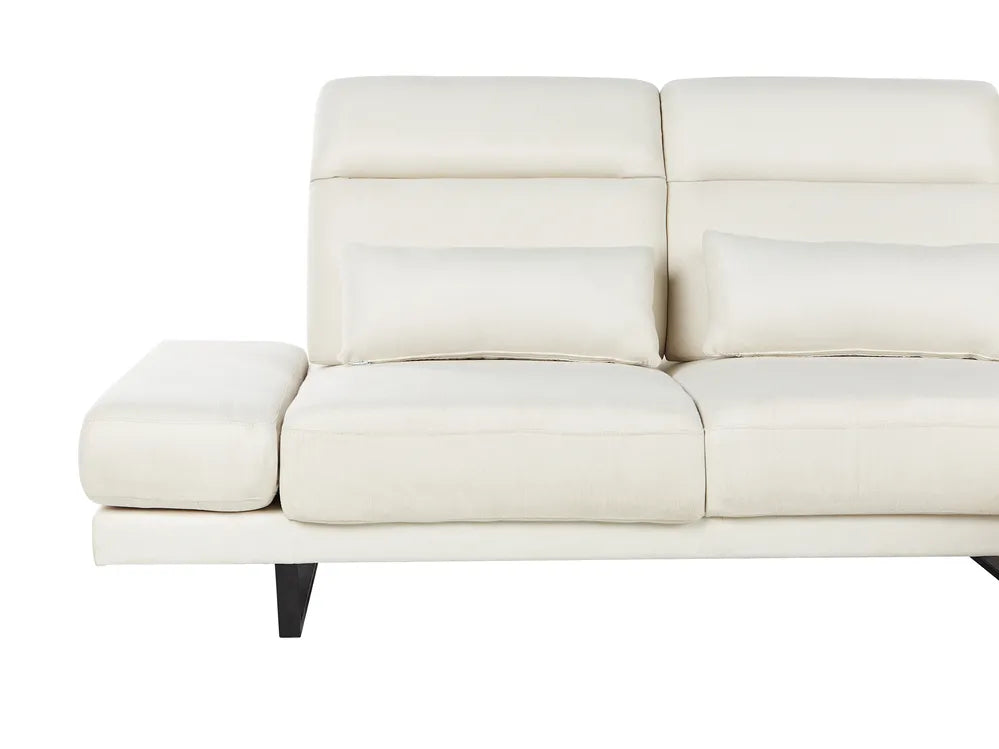 Corner Sofa 4 Seater Fabric Off-White Left Hand Ninja