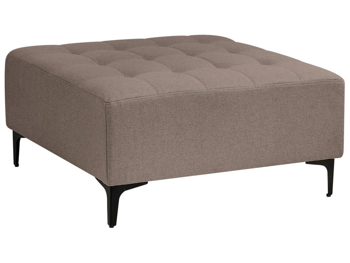 Modular Corner Sofa Bed 4 Seater Fabric Taupe with Ottoman Right Hand Denby