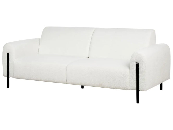 Sofa 3 Seater Boucle White Annora