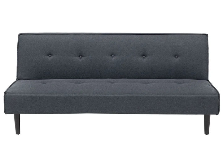 Dark grey fabric 3 seater sofa bed with armless modern design
