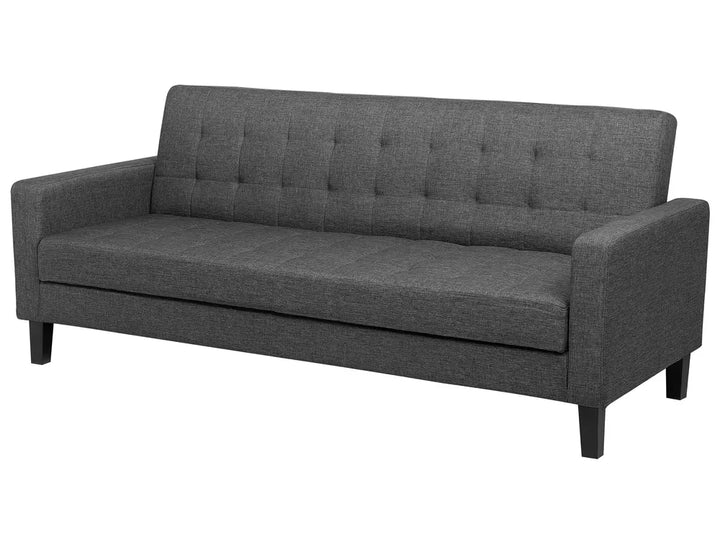 Sofa Bed 3 Seater Fabric Dark Grey Viradis