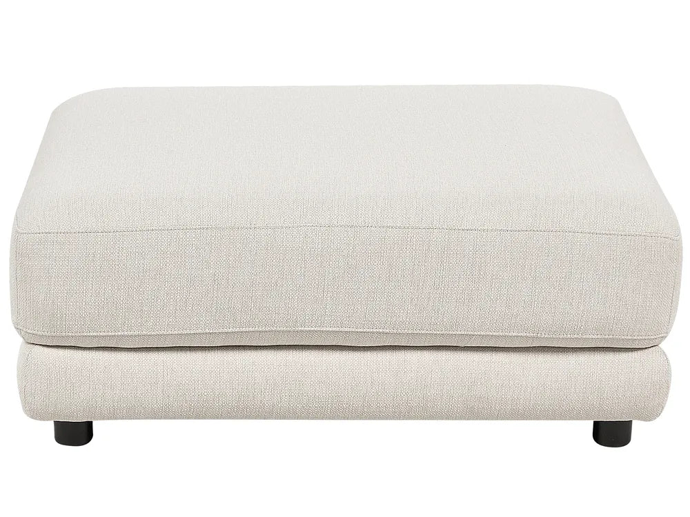 Sofa 3 Seater Fabric Off-White with Ottoman Macalla