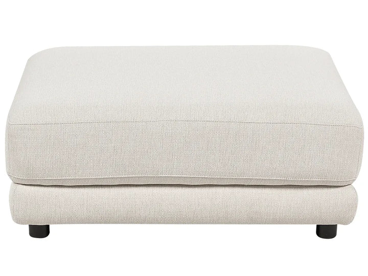 Sofa 3 Seater Fabric Off-White with Ottoman Macalla