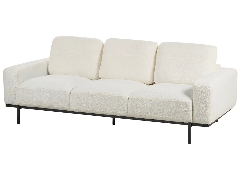 Sofa 3 Seater Boucle Off-White Jarrow