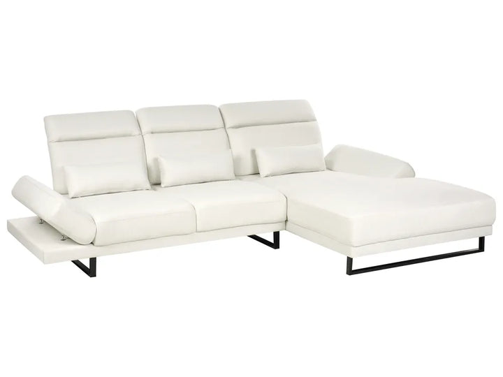 Corner Sofa 4 Seater Fabric Off-White Left Hand Ninja