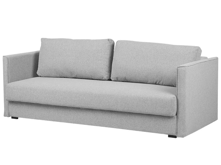 Sofa Bed 3 Seater Fabric Light Grey with Storage Charleah