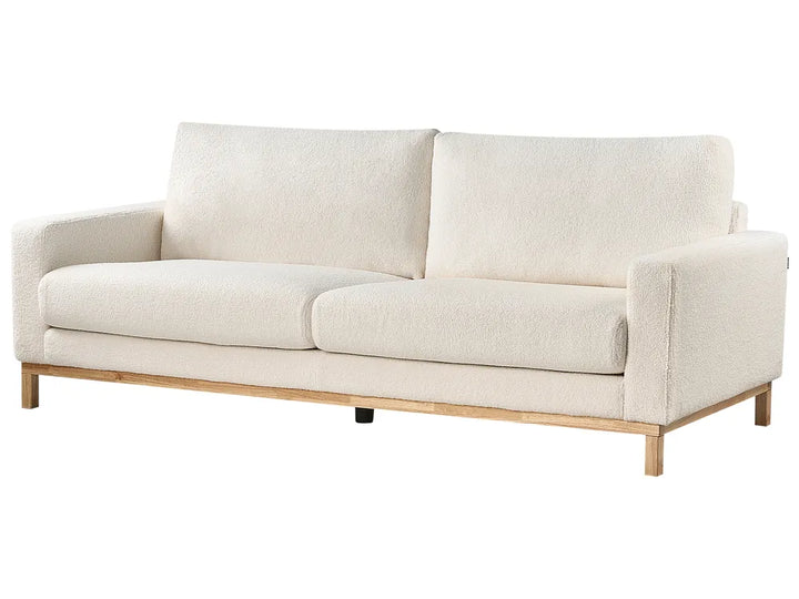Sofa 3 Seater Boucle White Deavan
