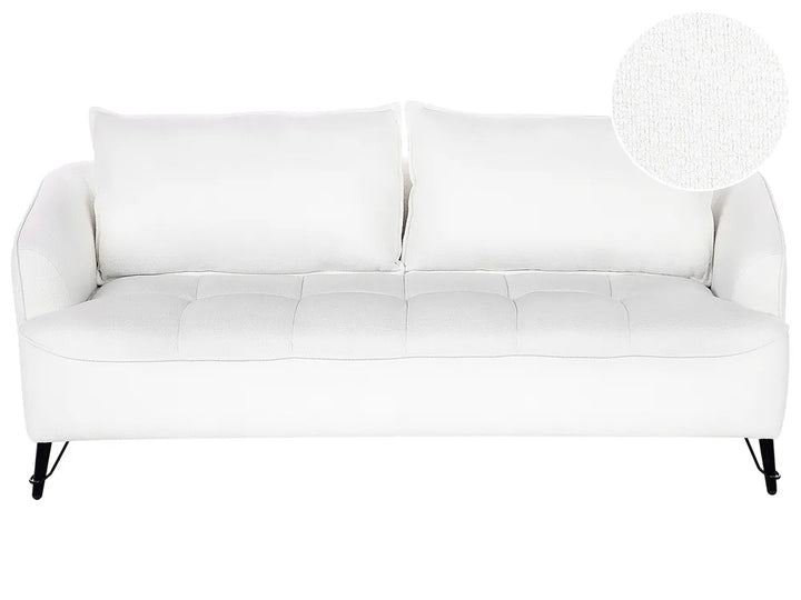 Sofa 3 Seater Boucle White Adame