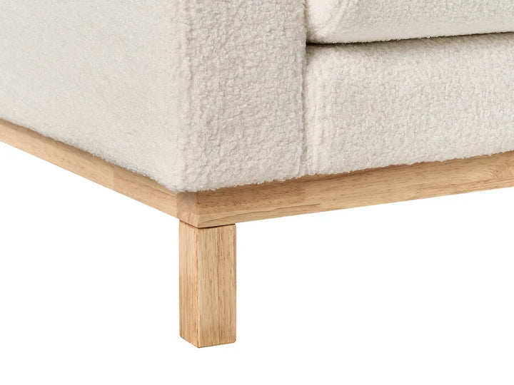 Sofa 3 Seater Boucle White Deavan