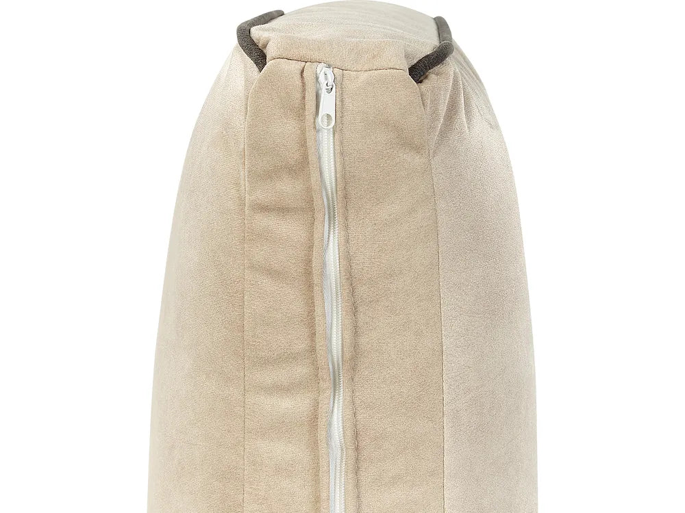 Corner Sofa 3 Seater Velvet Beige Left Hand Bodhild