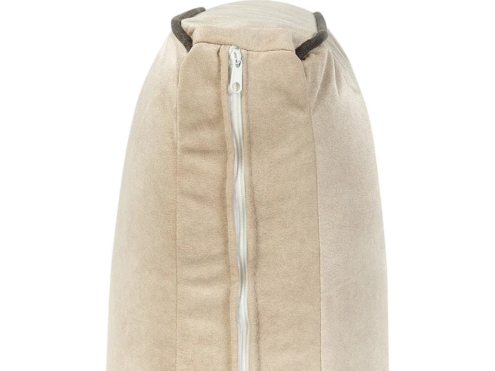 Corner Sofa 3 Seater Velvet Beige Left Hand Bodhild