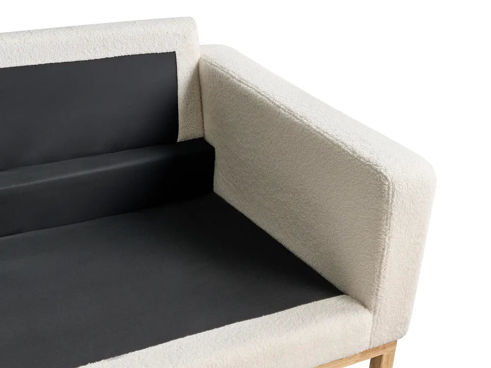 Sofa 3 Seater Boucle White Deavan
