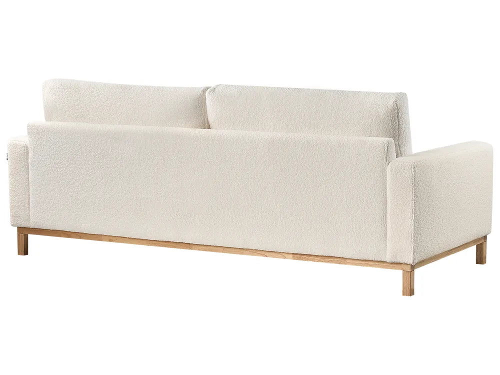 Sofa 3 Seater Boucle White Deavan