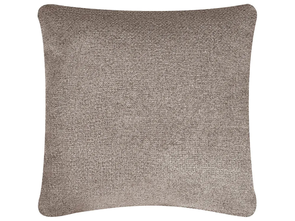 Sofa 3 Seater Fabric Light Brown with Tables Quiniya
