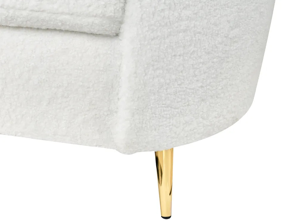 Sofa 3 Seater Boucle White Deondry