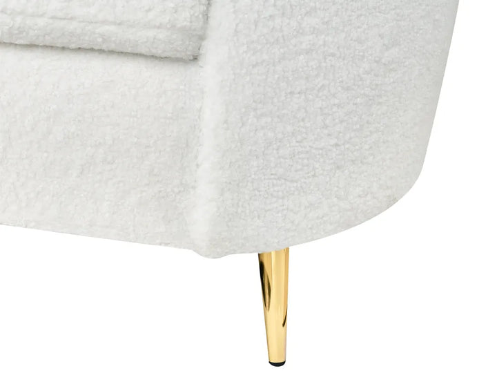 Sofa 3 Seater Boucle White Deondry