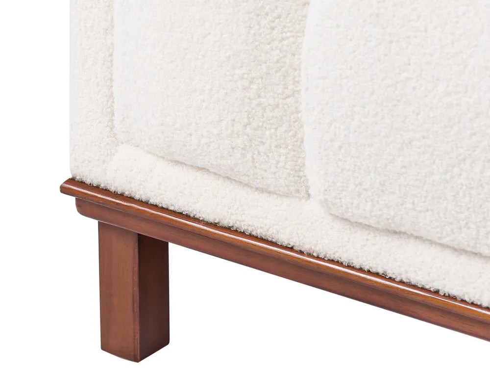 Corner Sofa 4 Seater Boucle Off-White Left Hand Josanna
