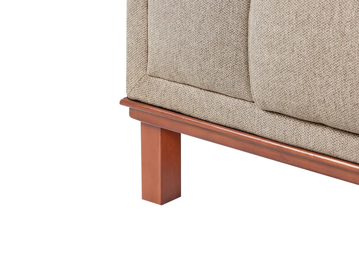 Corner Sofa 4 Seater Fabric Taupe Left Hand Josanna