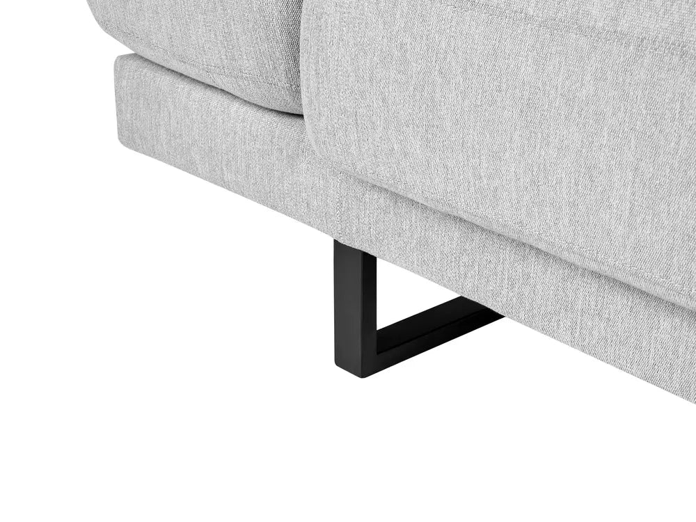 Corner Sofa 4 Seater Fabric Light Grey Left Hand Ninja