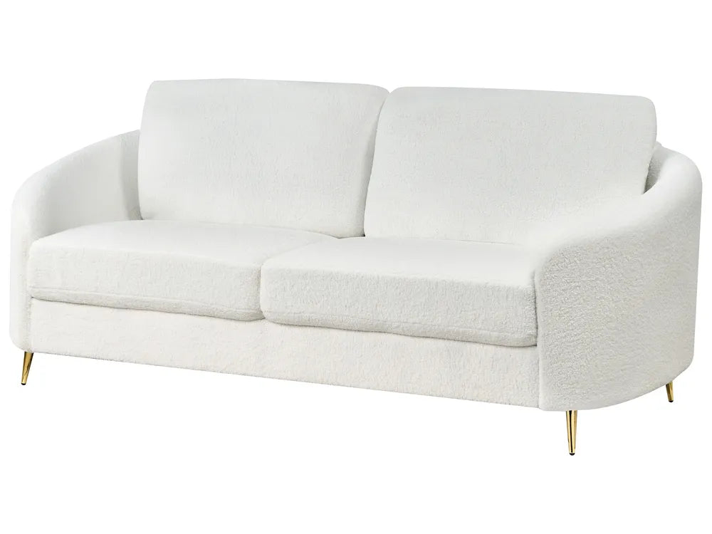 Sofa 3 Seater Boucle White Deondry