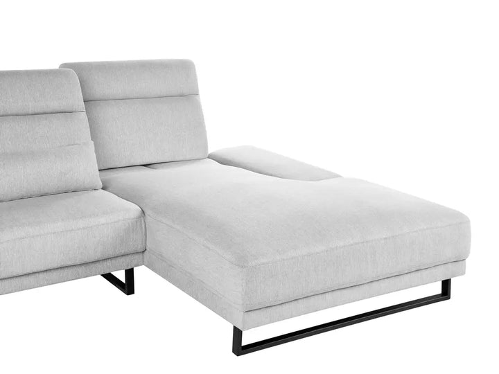 Corner Sofa 4 Seater Fabric Light Grey Left Hand Ninja