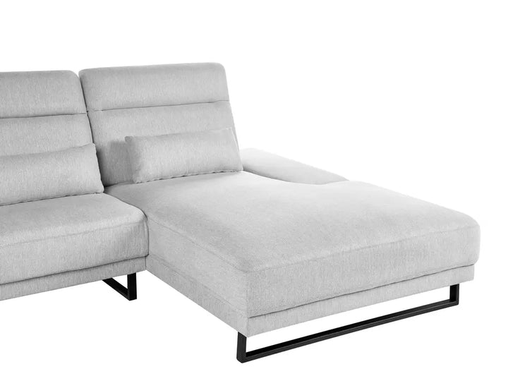 Corner Sofa 4 Seater Fabric Light Grey Left Hand Ninja