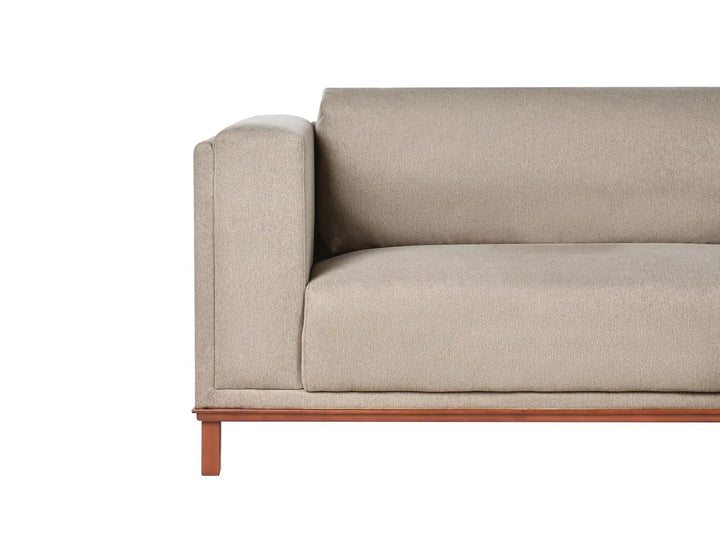 Corner Sofa 4 Seater Fabric Taupe Left Hand Josanna