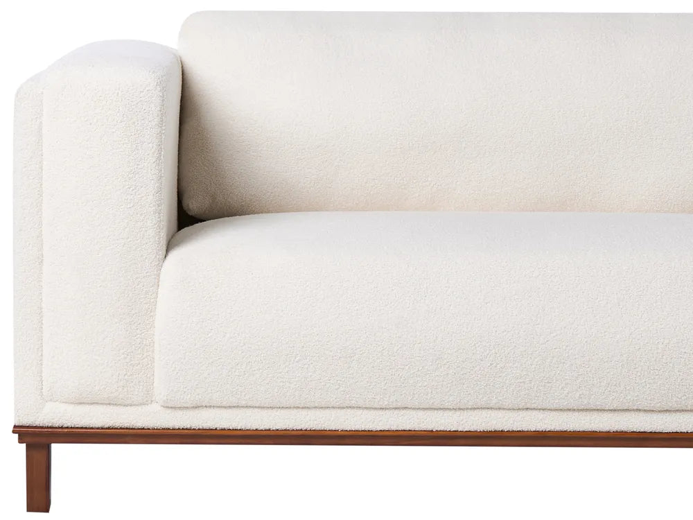 Corner Sofa 4 Seater Boucle Off-White Left Hand Josanna