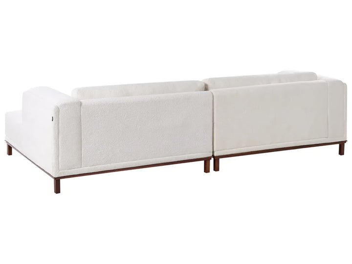 Corner Sofa 4 Seater Boucle Off-White Left Hand Josanna