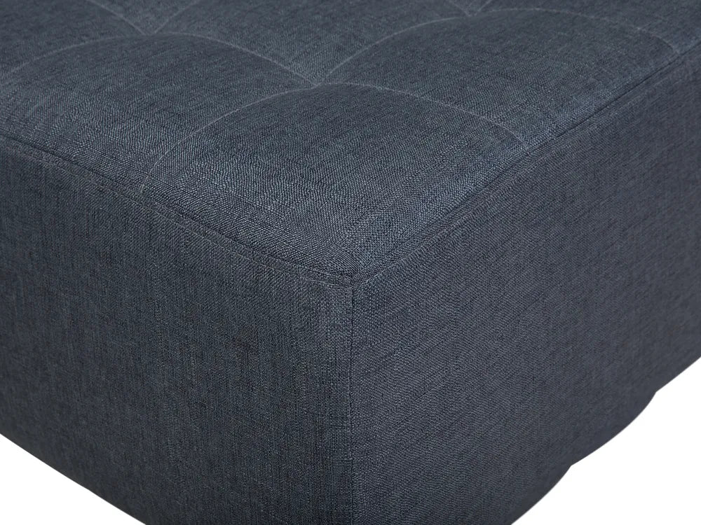 Modular Corner Sofa Bed 4 Seater Fabric Dark Grey with Ottoman Right Hand Denby