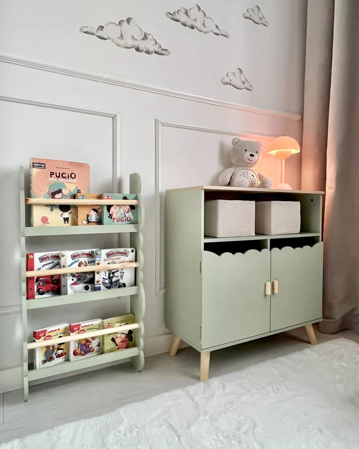 Wall Bookshelf  80 cm Light Green Hartleigh