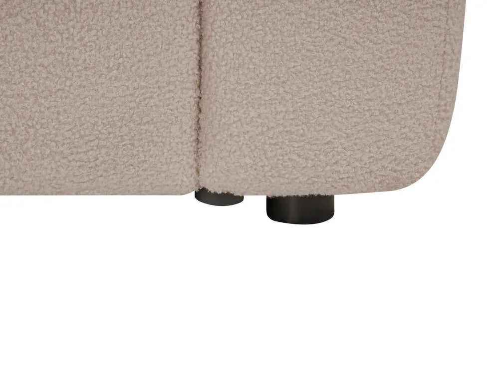 Modular Corner Sofa 5 Seater Boucle Beige Left Hand Regeani