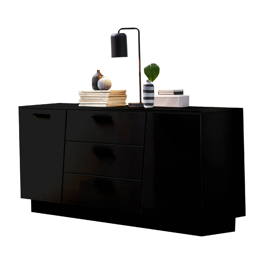 Sideboard Cabinet Black Emira 84