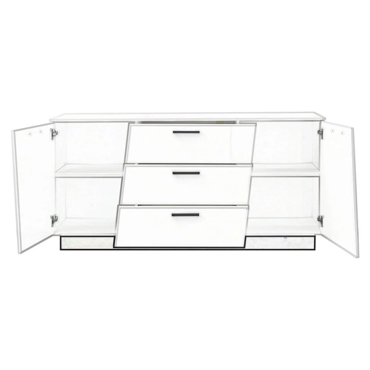 Sideboard Cabinet Black Emira 84