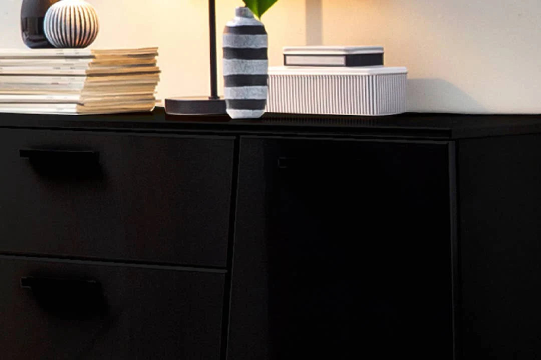 Sideboard Cabinet Black Emira 84