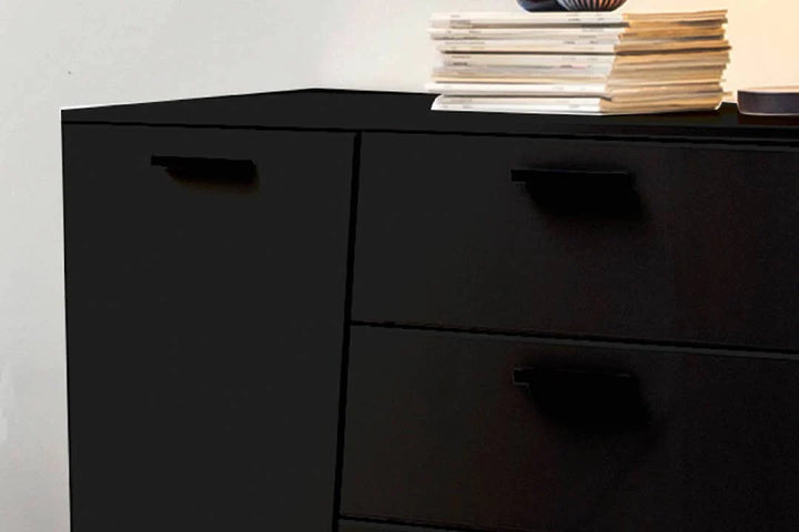 Sideboard Cabinet Black Emira 84