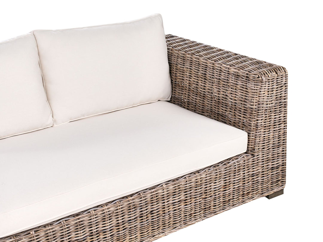 Valletri Garden Corner Sofa 3 Seater Right Hand Rattan Grey