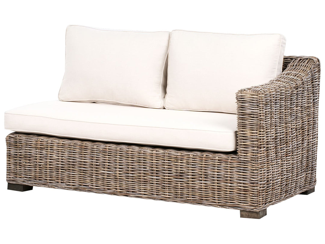 Valletri Garden Corner Sofa 3 Seater Right Hand Rattan Grey