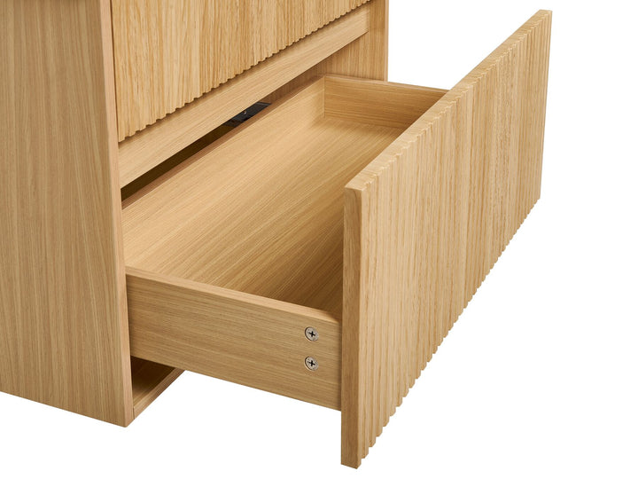 Wall Mounted Washbasin Cabinet 60 cm Light Brown Bexti