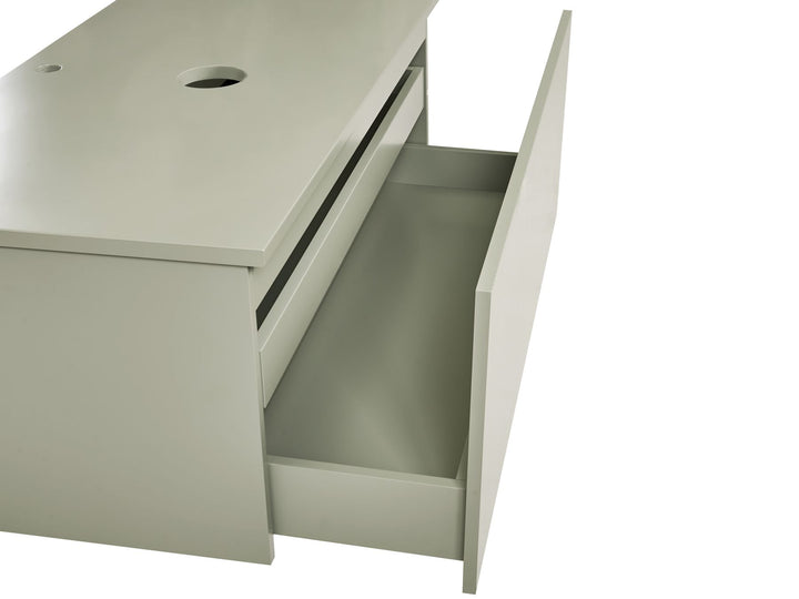 Wall Mounted Washbasin Cabinet 100 cm Light Green Alzira