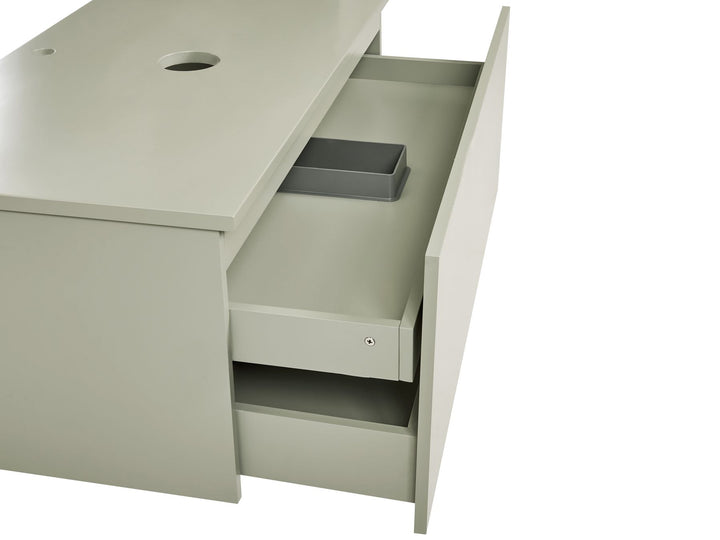 Wall Mounted Washbasin Cabinet 100 cm Light Green Alzira