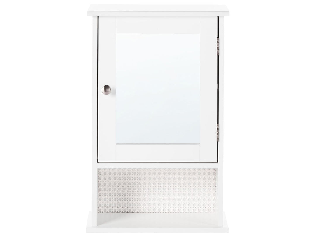 Bathroom Wall Mounted Mirror Cabinet 34 cm 53 cm White Hulia