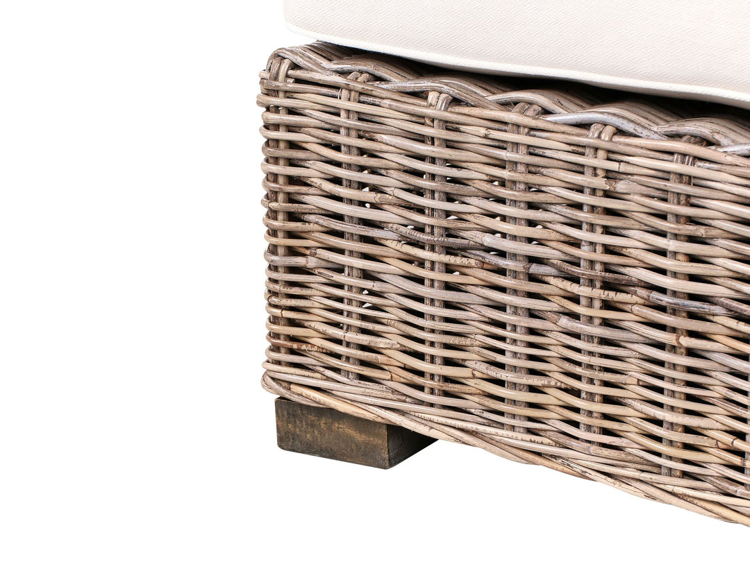 Valletri Garden Corner Sofa 3 Seater Right Hand Rattan Grey