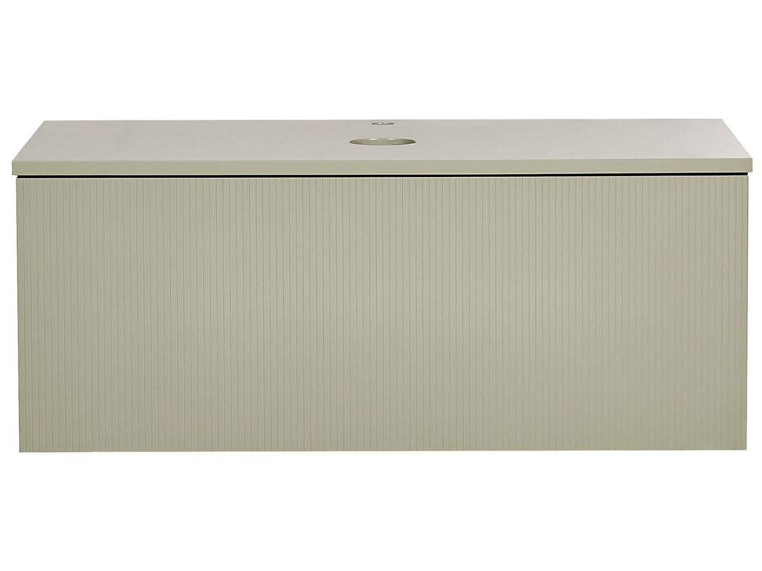 Wall Mounted Washbasin Cabinet 100 cm Light Green Alzira