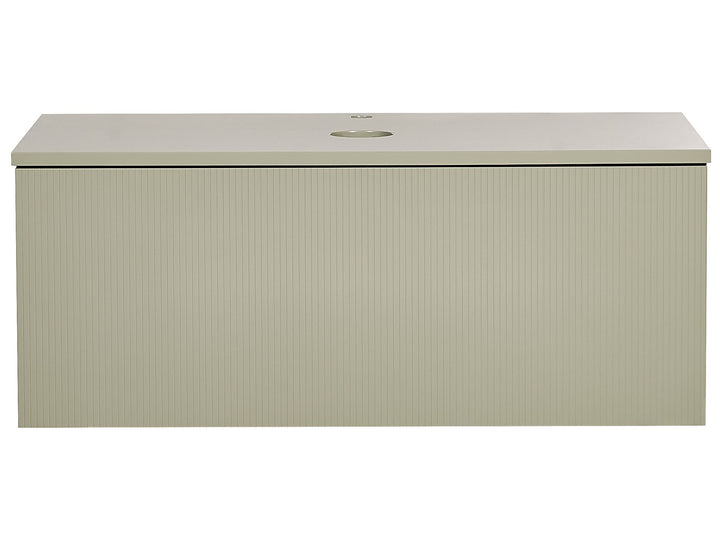 Wall Mounted Washbasin Cabinet 100 cm Light Green Alzira