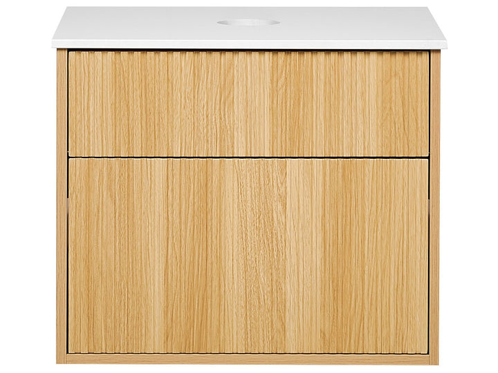 Wall Mounted Washbasin Cabinet 60 cm Light Brown Bexti