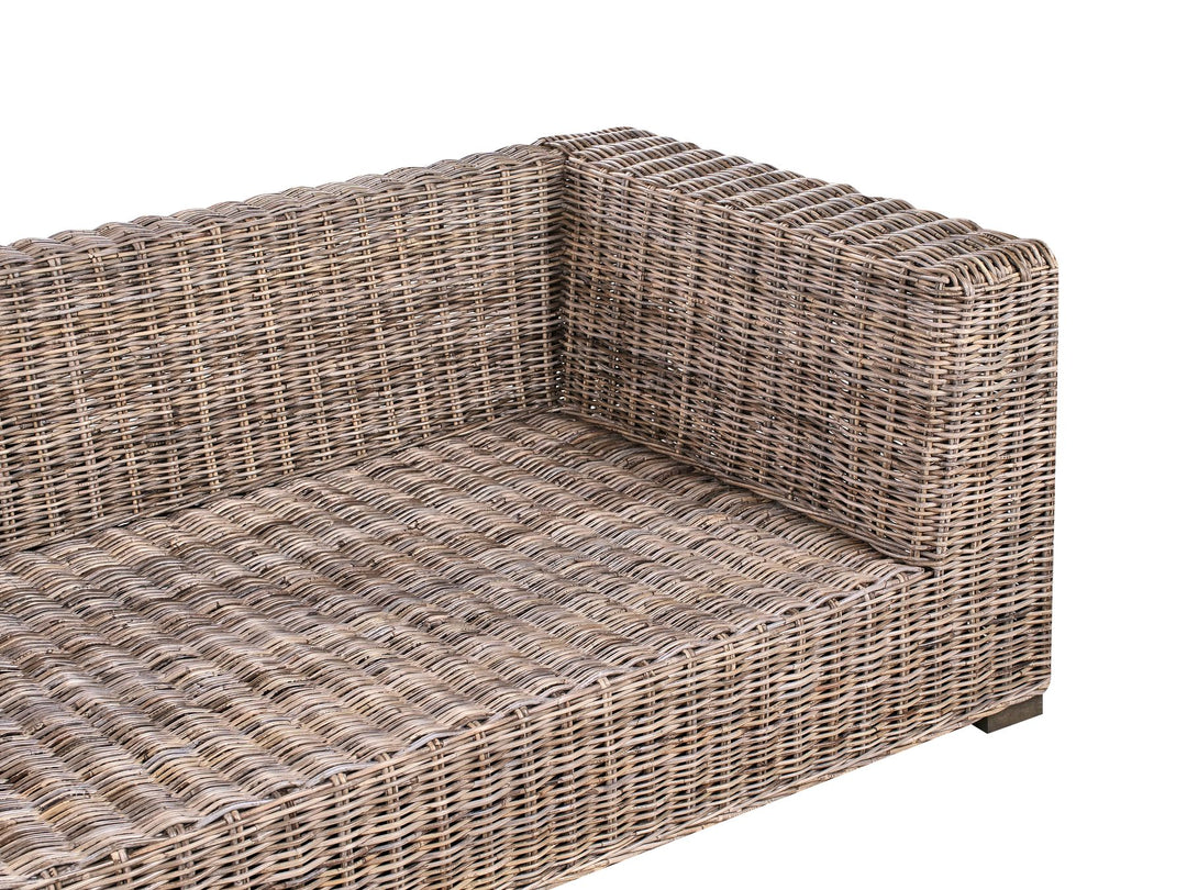 Valletri Garden Corner Sofa 3 Seater Right Hand Rattan Grey