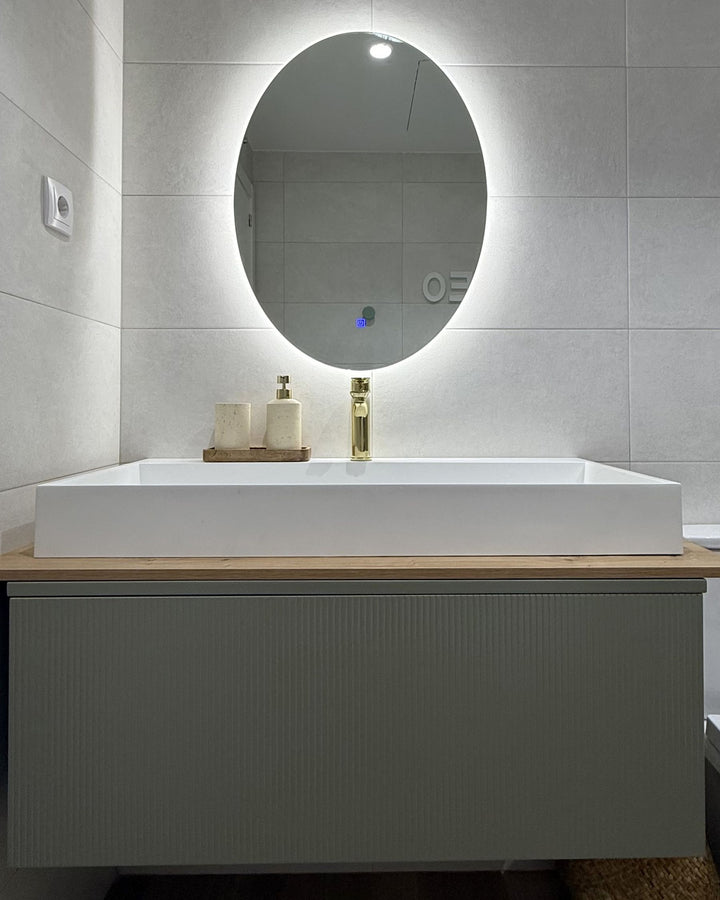 Wall Mounted Washbasin Cabinet 100 cm Light Green Alzira